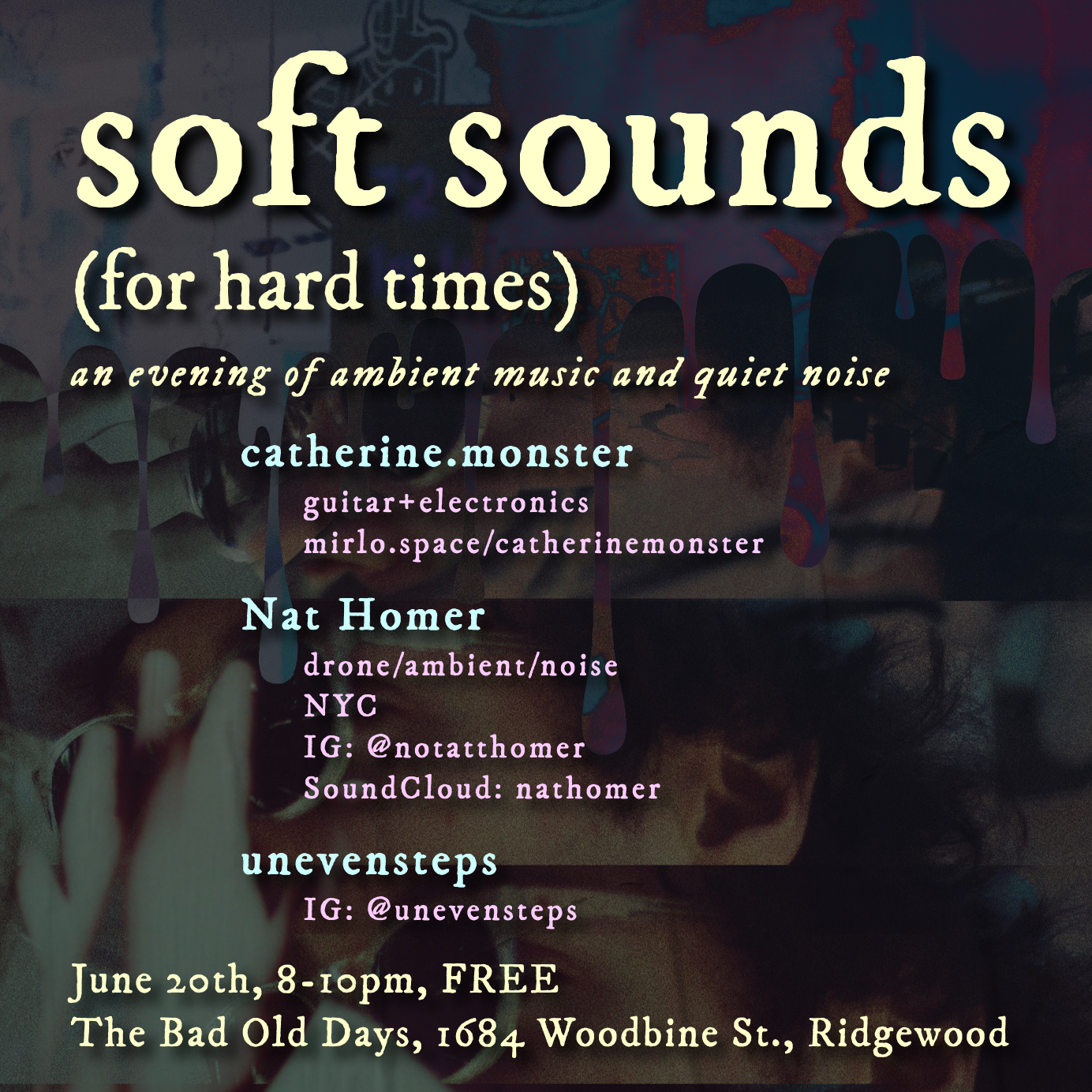 flyer for soft sounds 2024-06